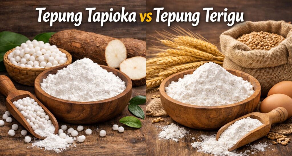 tepung tapioka vs tepung terigu fungsi dan perbedaannya!