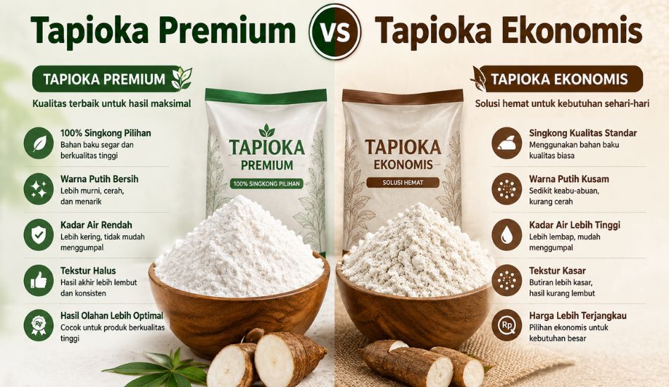 tapioka premium vs tapioka ekonomis mana yang cocok untuk kebutuhan anda
