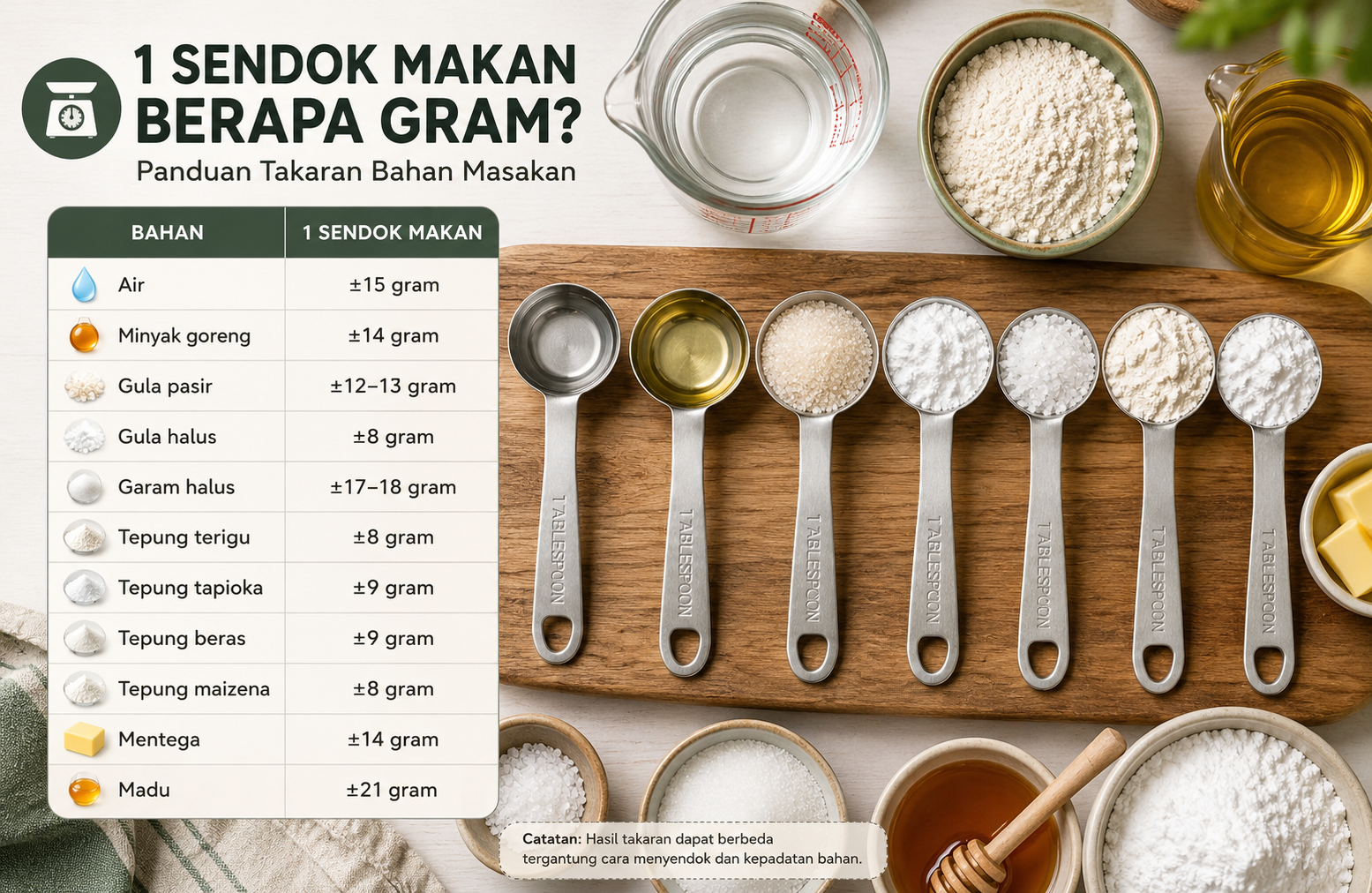 1 Sendok Makan Berapa Gram? Panduan Lengkap untuk Berbagai Bahan Masakan 2b583fc4 4c4a 4f6b b63a edebdf6541f0