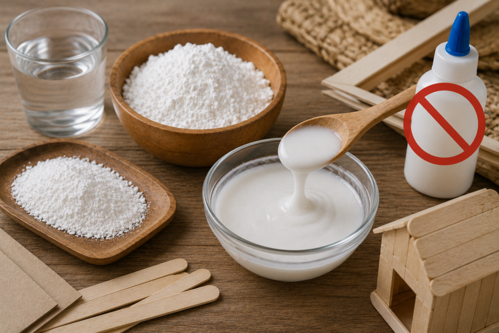 atasi lem habis dengan membuat perekat lem sendiri menggunakan tepung tapioka kanji aci
