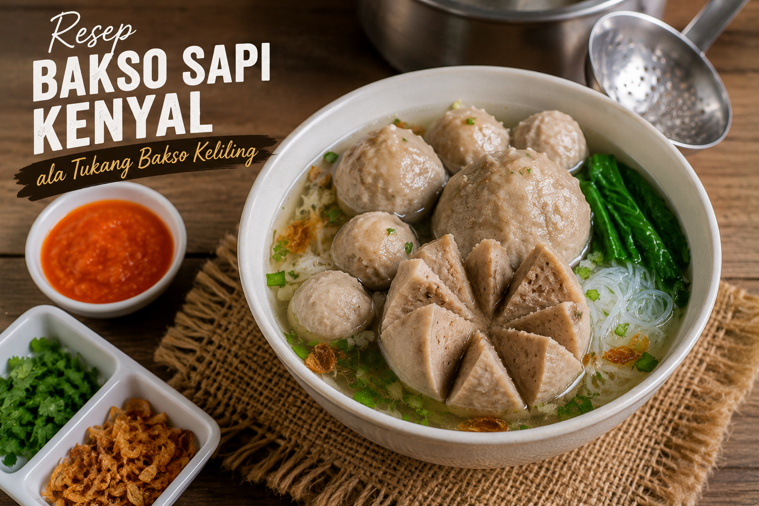 Resep Bakso Sapi Kenyal ala Tukang Bakso Keliling