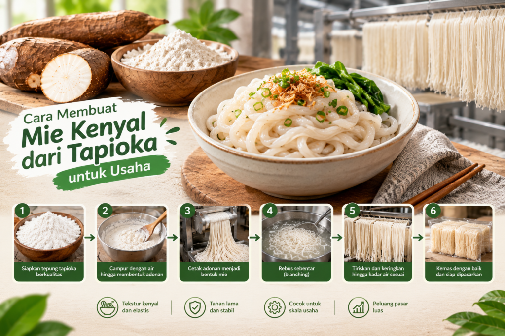 cara buat mie kenyal untuk jualan dengan tapioka